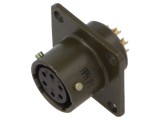 Conector circular soclu mamă AMPHENOL PT/451 6 pini 7,5A 600V drept