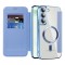 Husa MagSafe pentru Samsung Galaxy S22+ 5G S906, Techsuit, SmartMag Book, Bleu