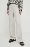 Marc O&#039;Polo pantaloni femei, culoarea gri, drept, high waist