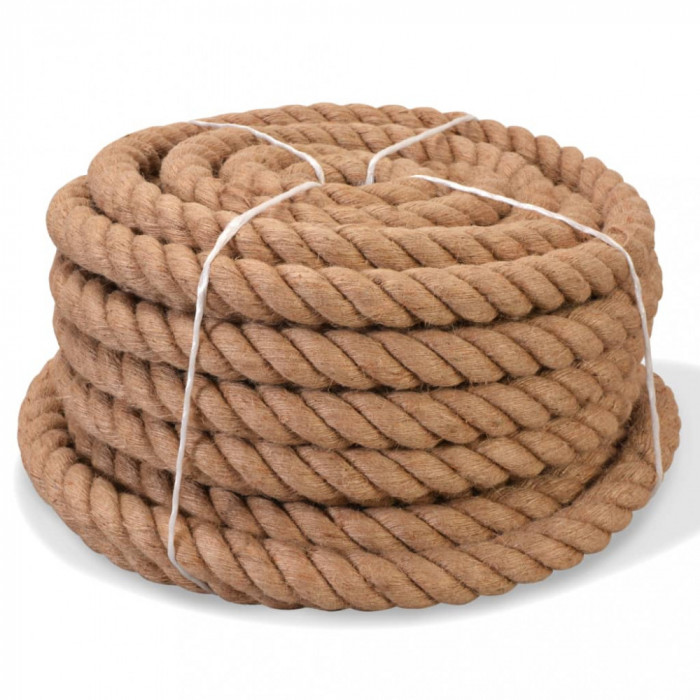 vidaXL Fr&acirc;nghie, 50 m, iută 100%, 30 mm