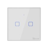 Intrerupator Smart Touch WiFi + RF 433 Sonoff T2 EU TX, 2 canale