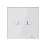 Intrerupator Smart Touch WiFi + RF 433 Sonoff T2 EU TX, 2 canale