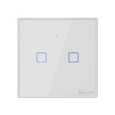 Intrerupator Smart Touch WiFi + RF 433 Sonoff T2 EU TX, 2 canale
