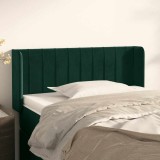 vidaXL Tăblie de pat cu aripioare verde &icirc;nchis 103x16x78/88 cm catifea 3119051