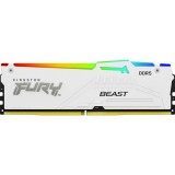 Memorie RAM DDR5, 16GB, 5600MHz, CL36, 1.35V, FURY Beast White, RGB, Kingston