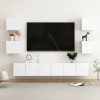 VidaXL Set dulapuri TV, 7 piese, alb, lemn prelucrat