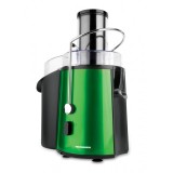 Storcator de fructe Heinner, 1000 W, 1 l, tub XXL, inox, recipient pulpa 2 l, 2 viteze, Verde