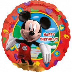 Balon folie metalizata 43cm Mickey Mouse Happy Birthday foto