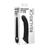 Prelungitor Penis Negru TPR, Realrock, 22 cm