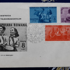 1950-Pionierii- stampila PRIMA ZI-Mi=1226-1228-FDC-RAR