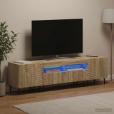 Cumpara ieftin Set de 3 piese pentru TV cu LED Stejar Sonoma Lemn prelucrat