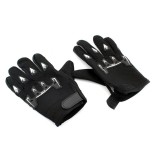 Cumpara ieftin Manusi Moto Protectie AG222 Bicicleta Scuter Quad, Poliester, Negre, Marimea L, Aereate, Velcro