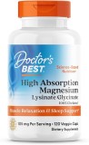 Magneziu Doctor&amp;#039;s Best 100% Chelat, Absorbție Ridicată, 105 mg/porție, 120 capsule
