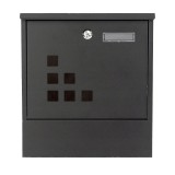 Cutie postala Homelux din otel galvanizat, antracit, cu suport ziare si 2 chei