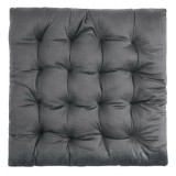 Pernă decorativă pentru scaun, gri, catifea, 40x40 cm, CMCLASS