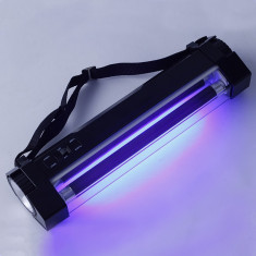 Detector de valuta, lampa UV portabila 6W, functie lanterna foto