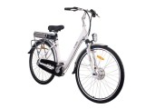 Bicicleta electrica ZT-34-B, motor 250W, 36V 10Ah, viteza 25km/h, autonomie 30 km - Alb