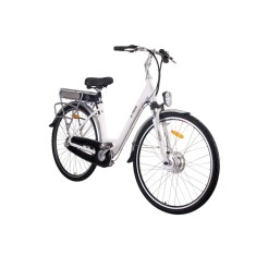 Bicicleta electrica ZT-34-B, motor 250W, 36V 10Ah, viteza 25km/h, autonomie 30 km - Alb