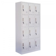 Vestiar metalic Premium pt. valori cu 12 compartimente, 900x400x1850 mm (LxlxH), Neasamblat, PLUS