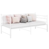 vidaXL Cadru canapea extensibilă, alb, 90x200 cm, metal