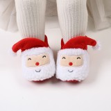 Botosei rosii plusati pentru bebelusi - Mos Craciun (Marime Disponibila: 6-9