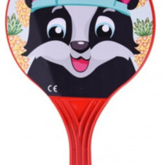 Set ping pong pentru plaja Raccoon, 3 piese, 23x38 cm, polipropilena, rosu