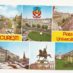 RF21 -Carte Postala- Bucuresti, Piata Universitatii, circulata 1983