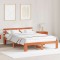 vidaXL Cadru de pat cu headboard Maro 160 x 200 cm Lemn masiv de pin 872604