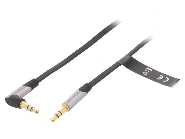Cablu Audio Jack 3,5mm Unghi 2m Negru