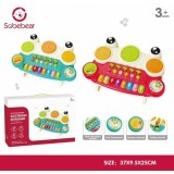 Jucarie muzicala interactiva Pianina Broscuta &ndash; pian educativ cu lumini, sunete si activitati multiple