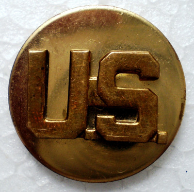 I.015 USA SUA INSEMN GRAD MILITAR US U.S. ARMY LAPEL COLLAR DISC 25,5mm foto