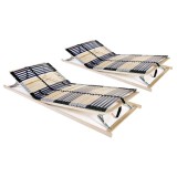 Cumpara ieftin Baze de pat cu sipci, 2 buc., 42 sipci, 7 zone, 90 x 200 cm