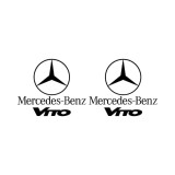 Set 2 stickere mercedes vito, 50cm x 41cm, negru