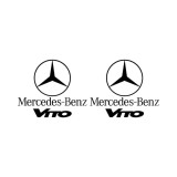 Set 2 stickere mercedes vito, 50cm x 41cm, negru