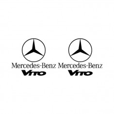 Set 2 stickere mercedes vito, 50cm x 41cm, negru