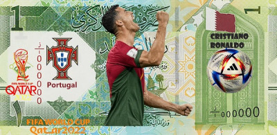 PORTUGALIA FIFA World Cup Qatar 2022 -lot 7 reproducere banknote foto