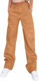 Uo Pantaloni Cargo pentru femei Pantaloni Casual cu talie &icirc;naltă Baggy Stretchy, Oem