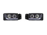 Set faruri LED pentru IVECO STRALIS 24V , DRL, efect de pornire, lupe, OEM 5801571745 5801571746