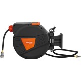 Tambur furtun pneumatic 10M, 1/4", automat, suport pivotant, Kraft