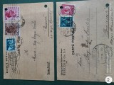 Regalitate Romania ,grup doua carti postale corespondenta circulate,corepondenta financiar -comerciala avocat, Circulata, Printata