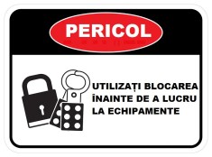 Placuta utilizati blocarea inainte de a lucra la echipamente foto