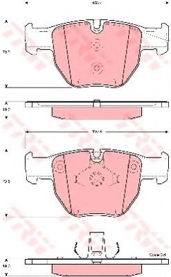 Set placute frana,frana disc LAND ROVER RANGE ROVER III (LM) (2002 - 2012) TRW GDB1526 foto