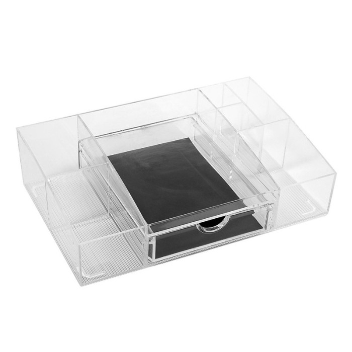 Suport acrilic pentru cosmetice, 33 x 21 x 9 cm, transparent