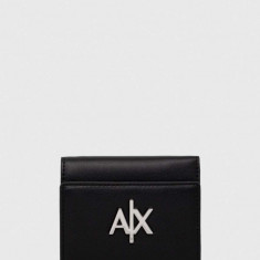 Armani Exchange portofel femei, culoarea negru