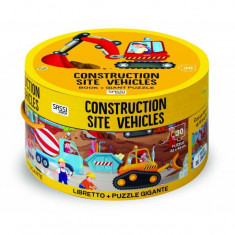 Puzzle (30 piese) cu carte - Vehicule foto
