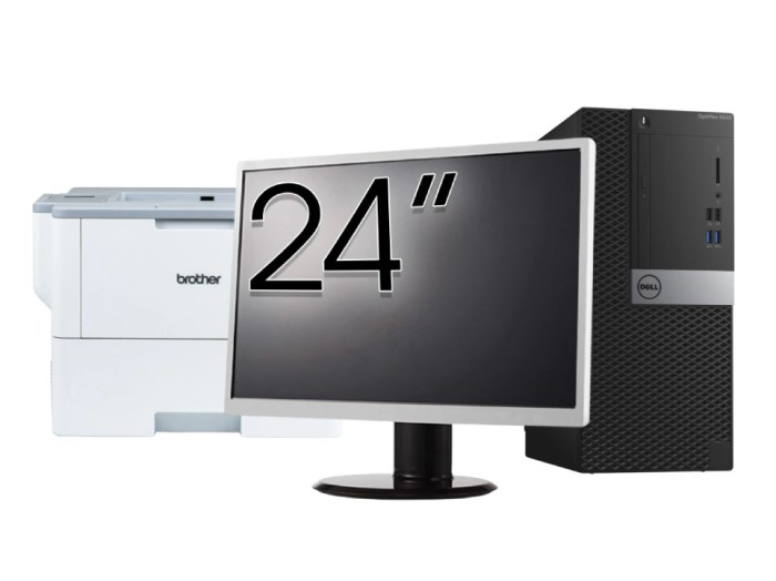 Pachet Calculator Second Hand DELL OptiPlex 5040 Tower, Intel Core i7-6700 3.40GHz, 8GB DDR3, 240GB SSD + Monitor 24&amp;quot; + Imprimanta Brother HL-L63