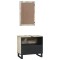 Set dulap baie 2 buc. Alb Lemn de mango solid - 6