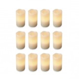 Set 12 Lumanari Aspect Ceara Electrice LED Flacara Mobila Palpaie DMR 10x7.5cm