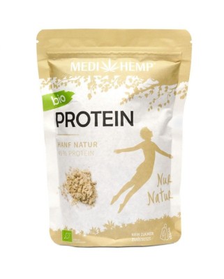 Proteina din canepa natur, bio, 330g, Medihemp foto
