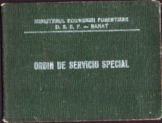 A3126N Ordin de serviciu special pentru pădurar pentru paza pădurilor și a v&acirc;natului, Ocolul Silvic Bozovici, județul Caraș-Severin, 1966